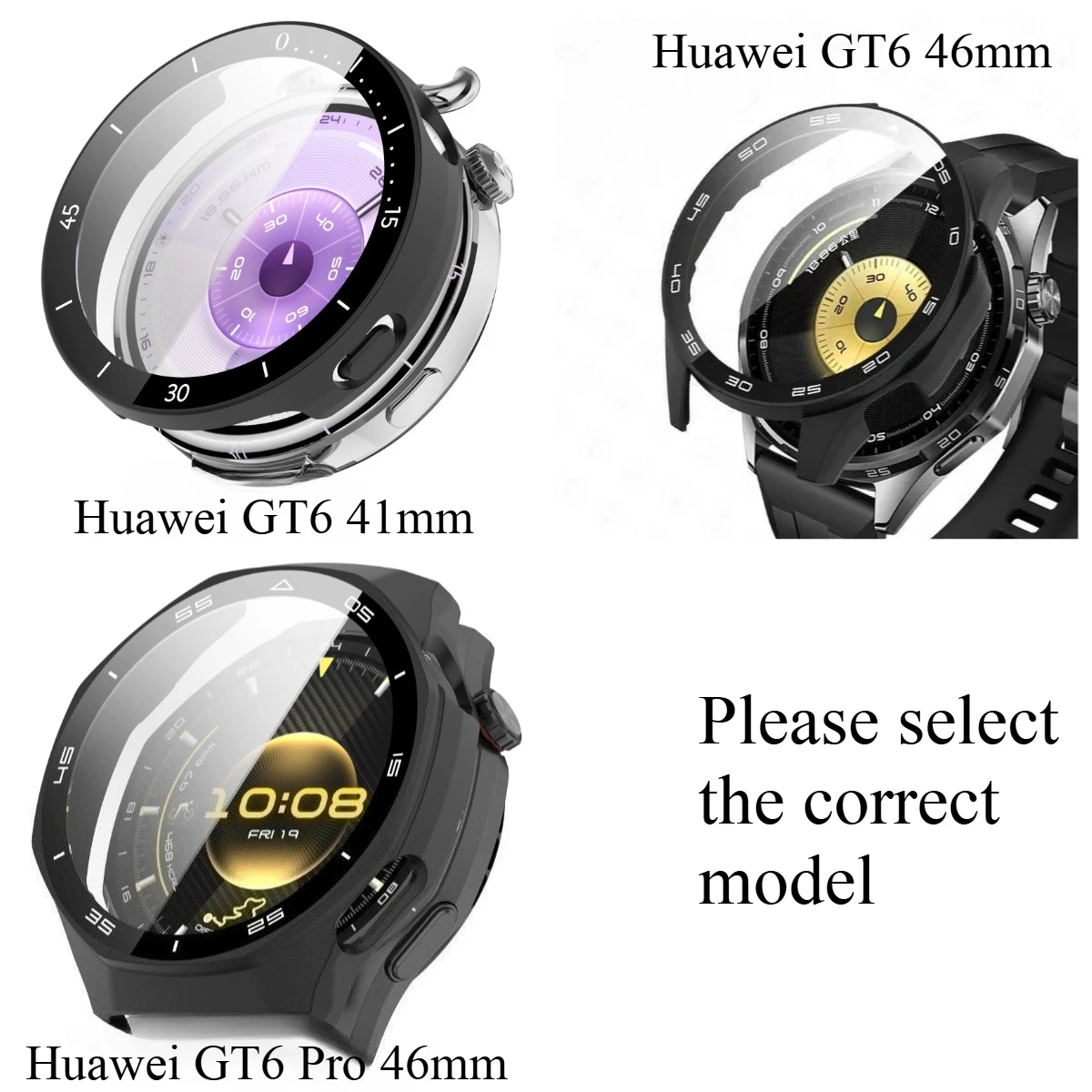 Premium Protective Cover with Touch-Sensitive Glass Film for Smartwatch – Crash Proof Design