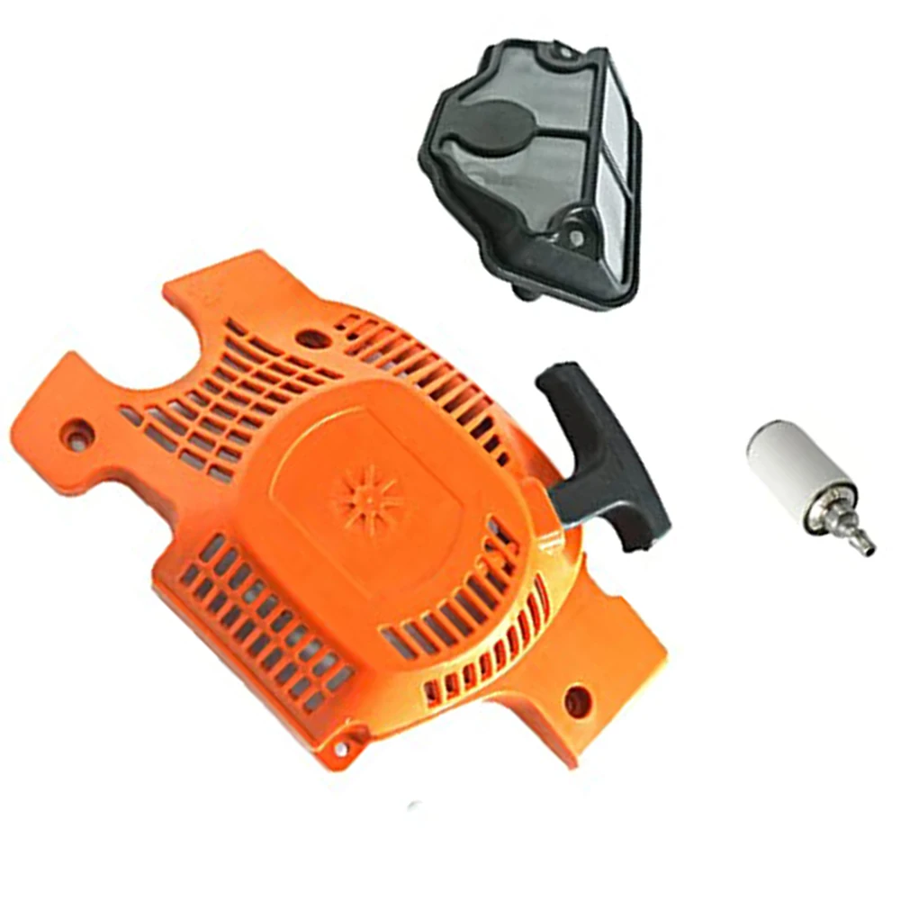 Backlash Pull Starter and Air Fuel Filter Kit Compatible with For HS 36 41 136 137 141 142 for Outdoor Equipment