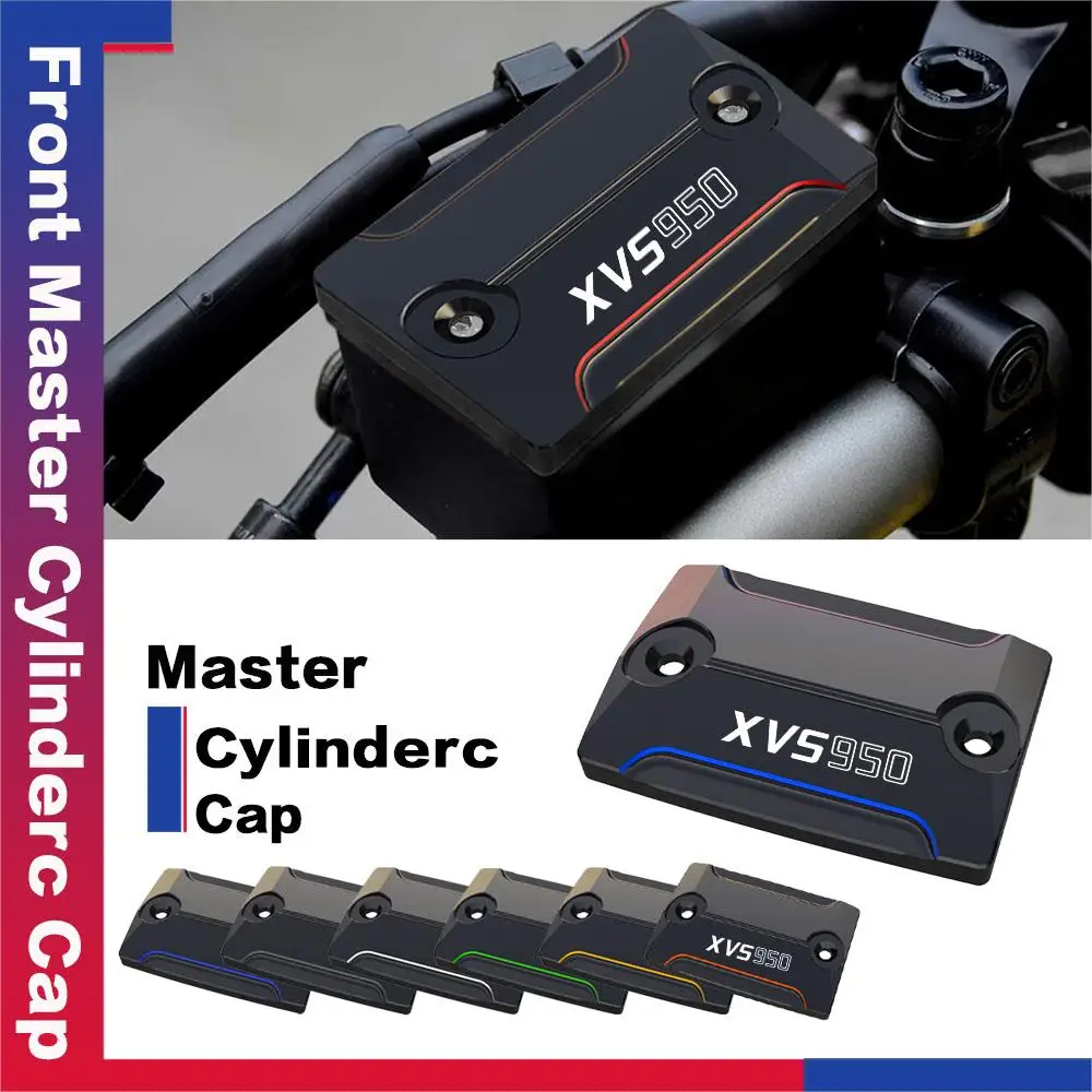 

Moto Front Rear Brake Fluid Reservoir Cap Cover For YAMAHA XVS 95 XVS95 2015 2016 Motorcycle Accessories Master Cylinderc Cap