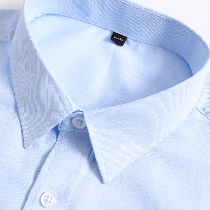 Fashion Solid Color Short Sleeve Business Shirt Brand Casual Men's Professional Shirt Print Embroidery Design S-7XL