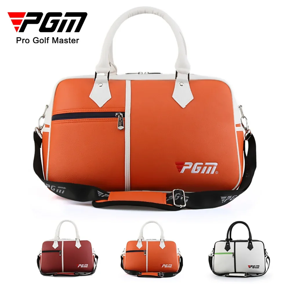 PGM Golf Clothing Bag Large Capacity Ultra Light and Portable Men's and Women's PU Shoes Bag Cross Body Shoulder Bag YWB017