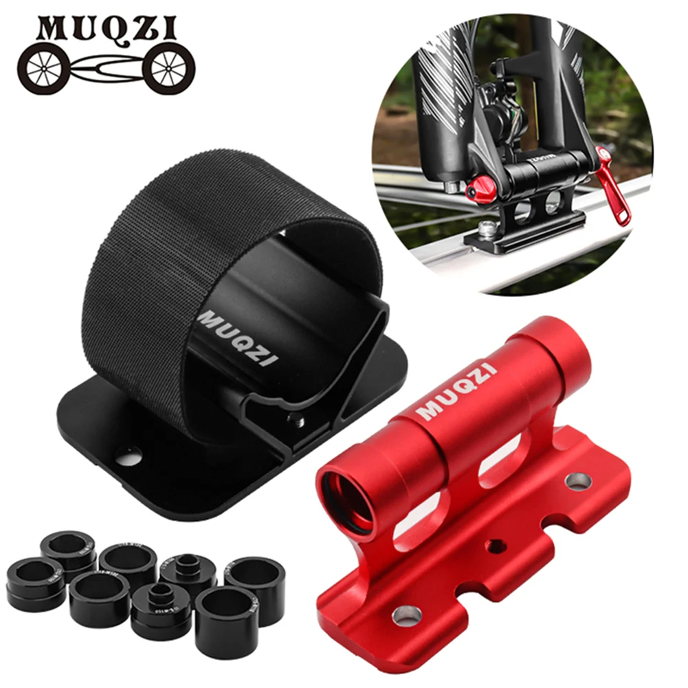 Aluminum Alloy Bicycle Holder Adapter Bracket Front Fork Rear Wheel Luggage Rack Fixed Quick Install Accessories