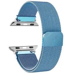Elegant Milanese Loop Watch Strap - Premium Stainless Steel Mesh Bracelet - 38 40 41mm - S10 42mm (Sky blue 24)