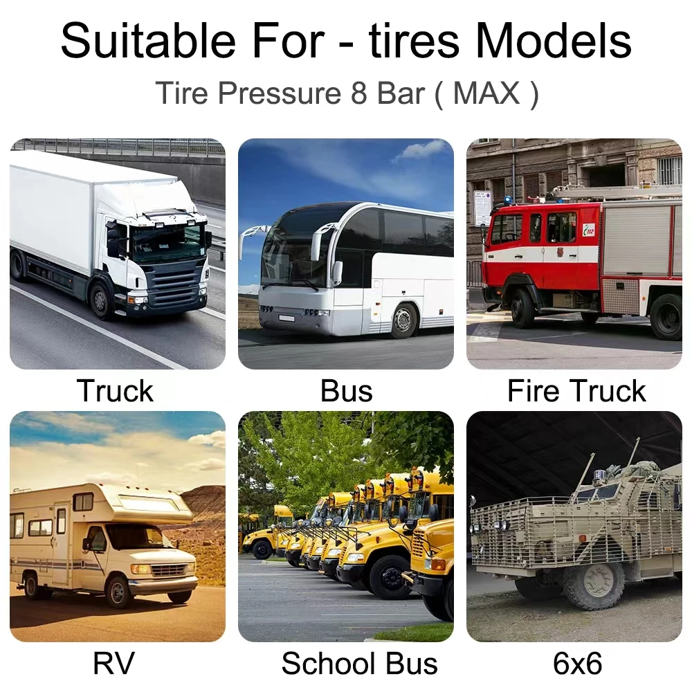 Car Tire Pressure Monitor Truck Car Tire Pressure Monitoring System TPMS Solar 6 Sensors LCD Display Tyre Diagnostic Tools Alarm Monitor Autotruck Tester