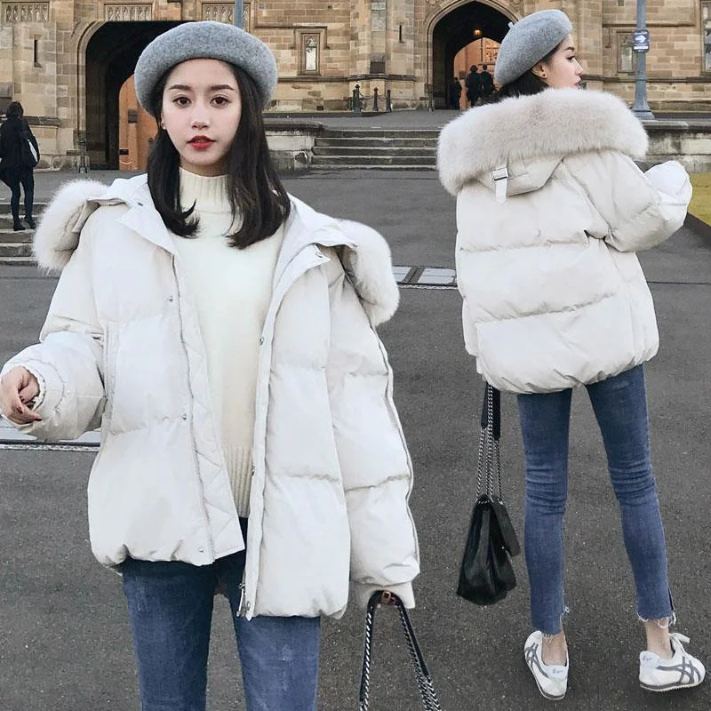 2023 New Short Cotton Coat Women Korean Cotton Winter Coat Loose and Thickened Student Winter Coat Winter Clothes Women