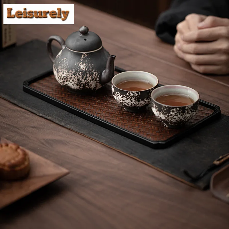 Wabi Sabi Style Powder Yin Ceramic Tea Set Complete Set Ancient Tea Ceremony Set Teapot And Tea Cup Set Tea Items Ornaments Gift