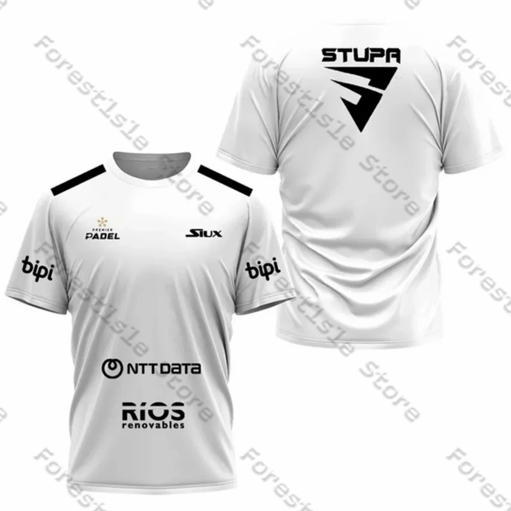Sports Clothes Siux Stupa Padel Tennis Sportswear Badminton Training Suit Men's T-Shirt Casual O-Neck Short Sleeve Sports Top Adult Child Size
