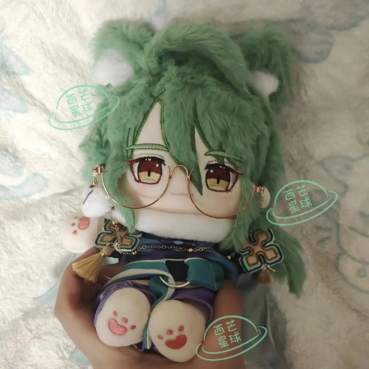 

Stuffed Genshin Impact Baizhu 20cm Cute Cotton Doll Toys For Children Adults Collectible Dress-up Dolls Cartoon Dressing Doll