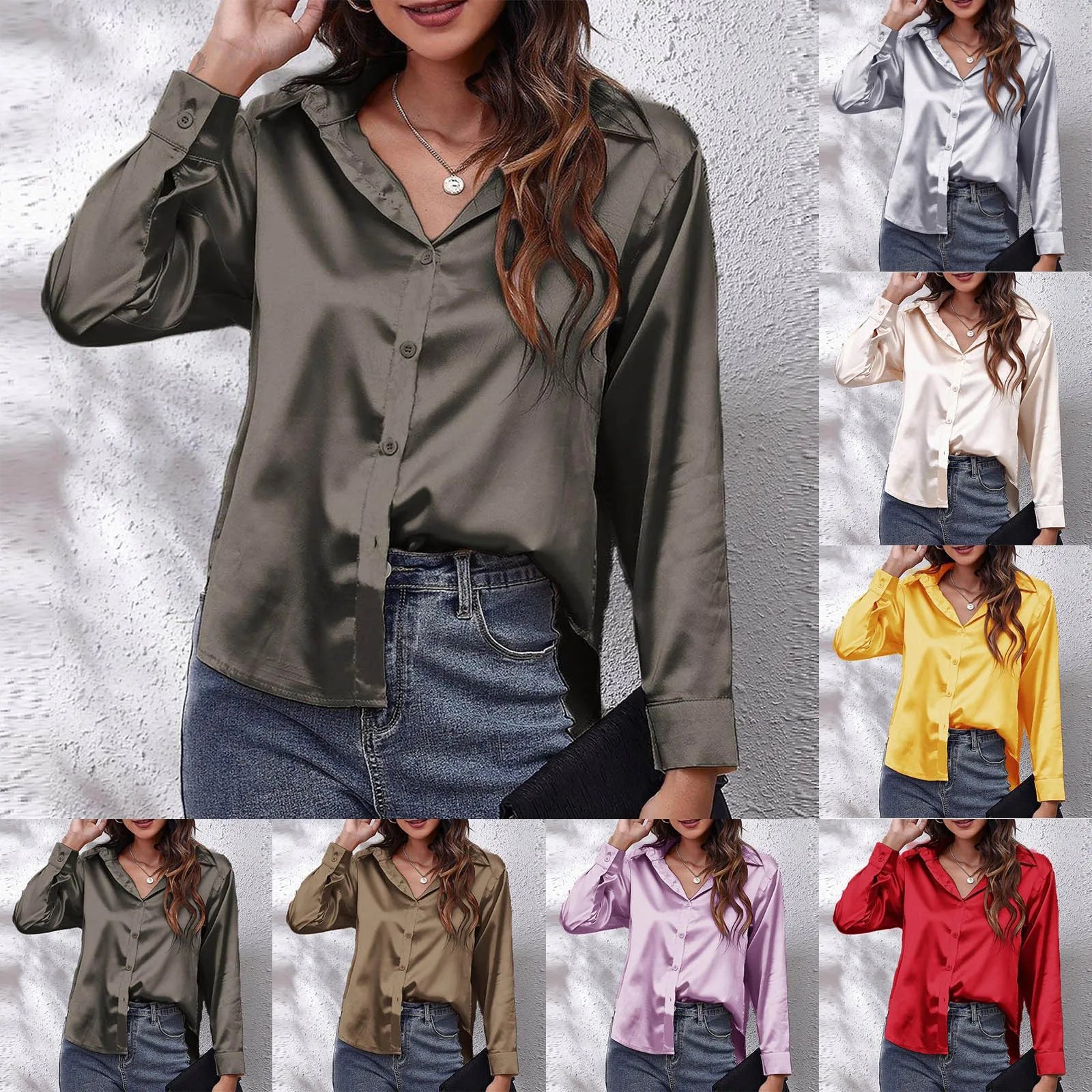 

2024 Summer Fashion Loose Blouse Women Elegant Vintage Long Sleeve Shirt Women'S Tops Camisas De Mujer Ladies Street Shirts