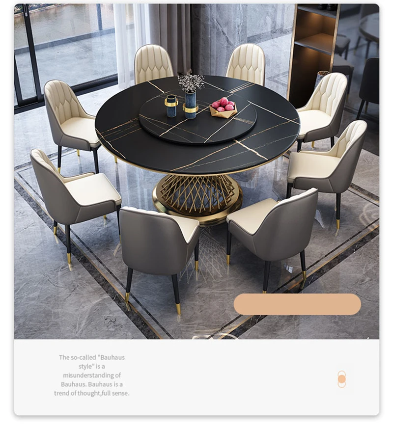 طاولة طعام بتصميم دائري فاخر 13 | طاولة طعام بتصميم دائري فاخر