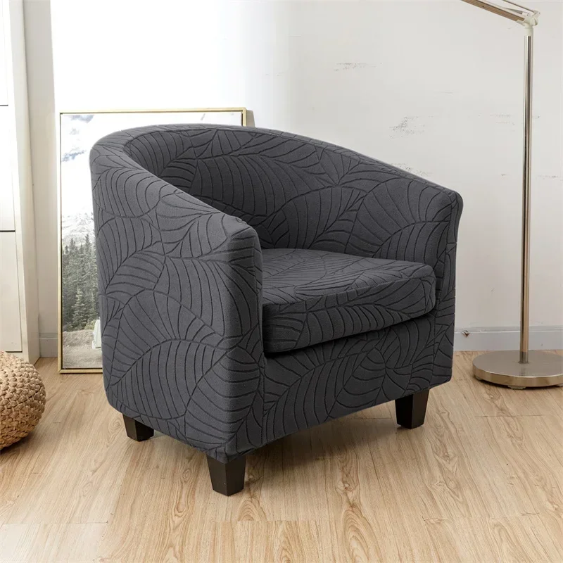 Leaves Jacquard Tub Chair Cover Image 30