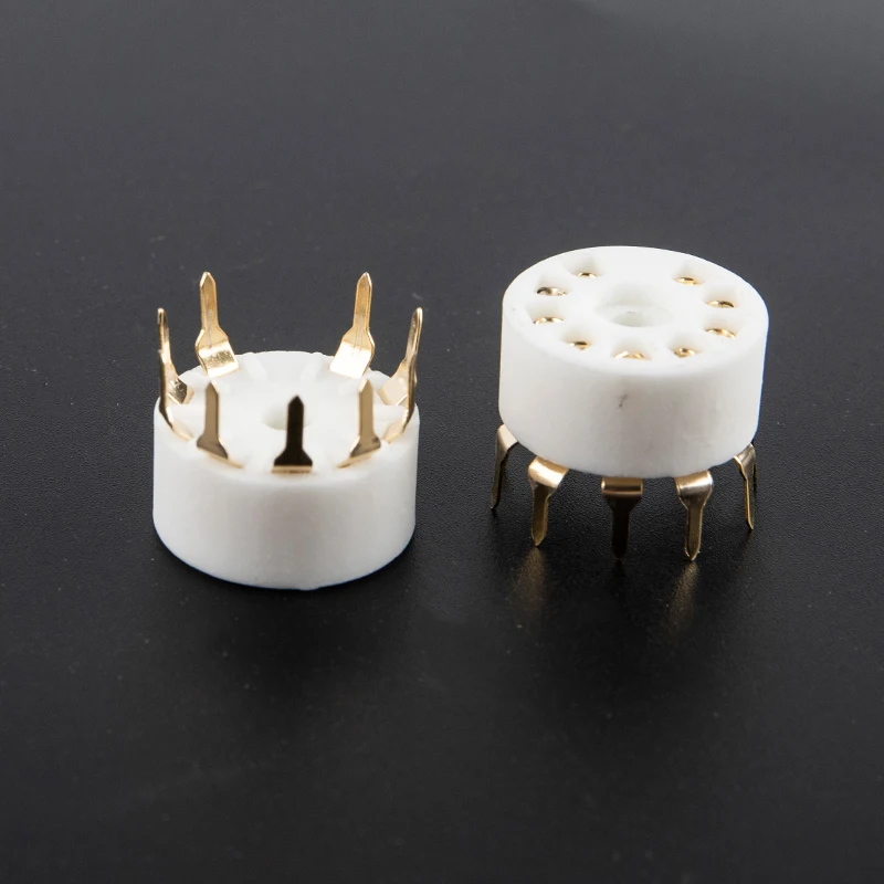 

5PCS Ceramic 9pin B9A PCB MOUNT Tube Socket FOR 12AX7 12AT7 12AU7 6DJ8 ECC82 5670 6922 Hifi Audio Vintage AMP DIY