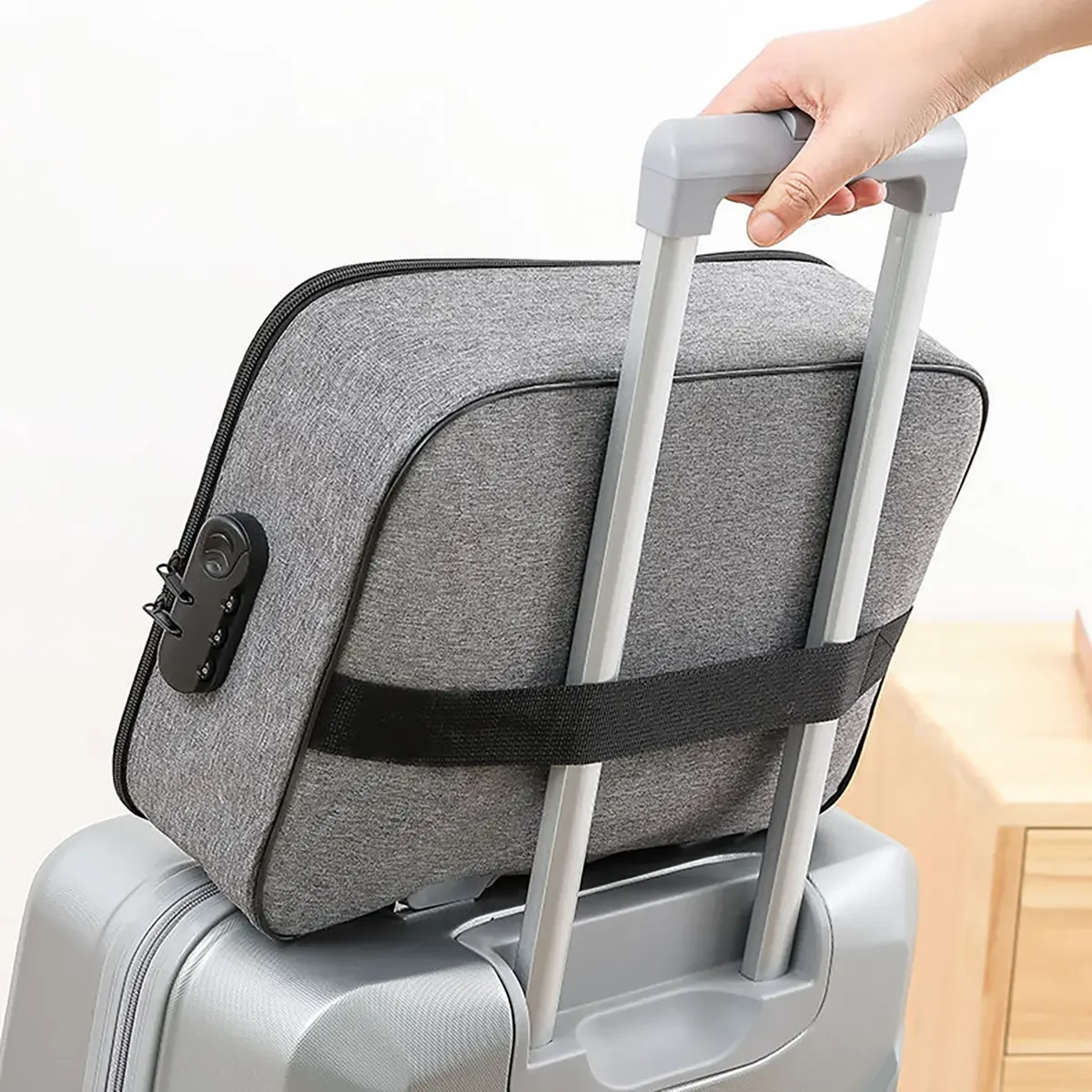 Secure Document Bag - 3-Layer File Storage Case with Combination Lock