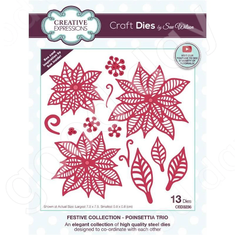 

2022 New Christmas Arrival Foliage Pieces Craft Metal Cutting Dies Scrapbook Diary Decoration Embossing Template Diy Handmade