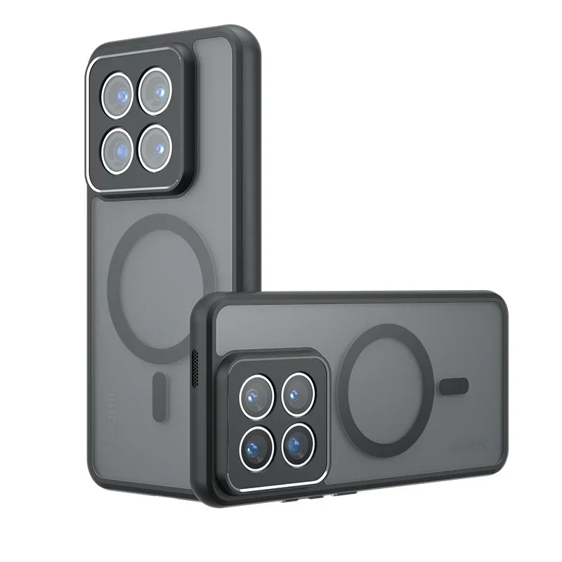 Ultra Matte Magnetic Acrylic Shockproof Transparent Case with Magsafe Compatibility