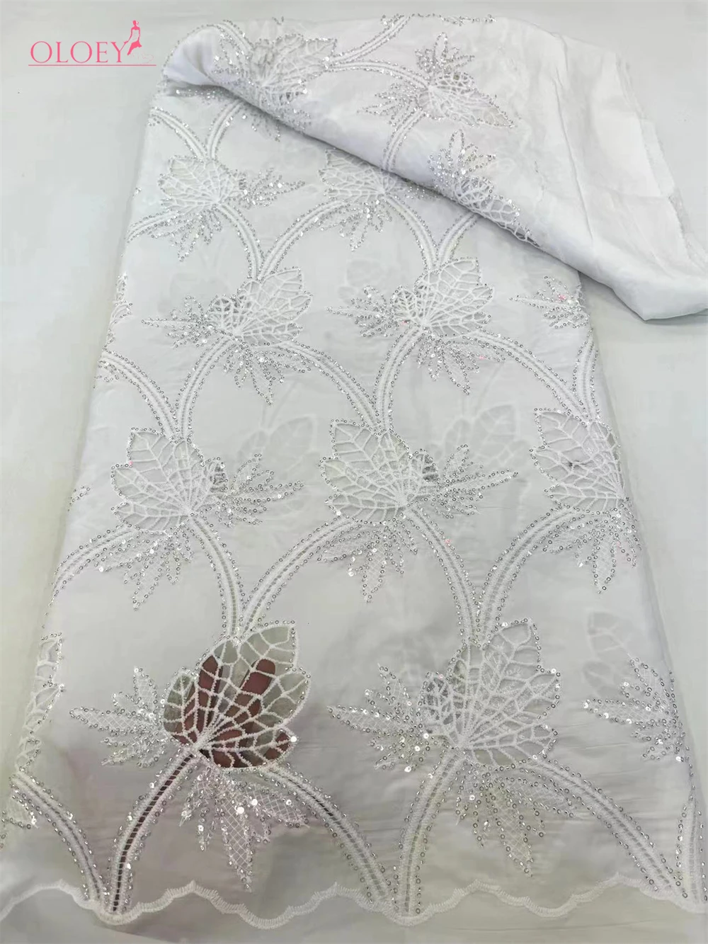 Environmentally Friendly colors Fashion French Mesh Embroidery Sequin Fabric African Nigerian Lace Fabric For Wedding Dress lace fabric