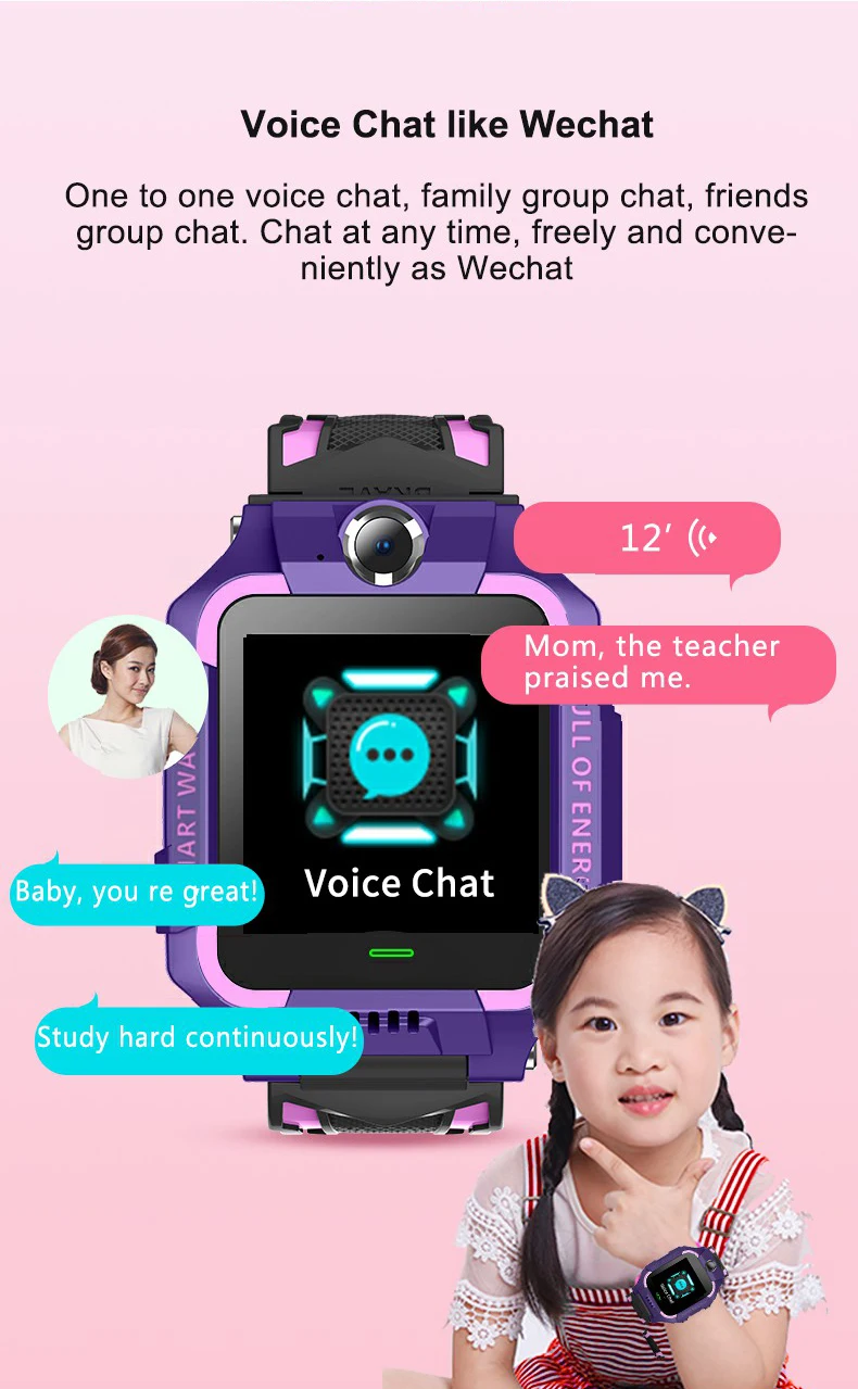 어린이 스마트 시계 방수 IP67 SOS Antil-lost 전화 통화 시계 SIM 카드 위치 추적기 Smartwatch For Children Gifts