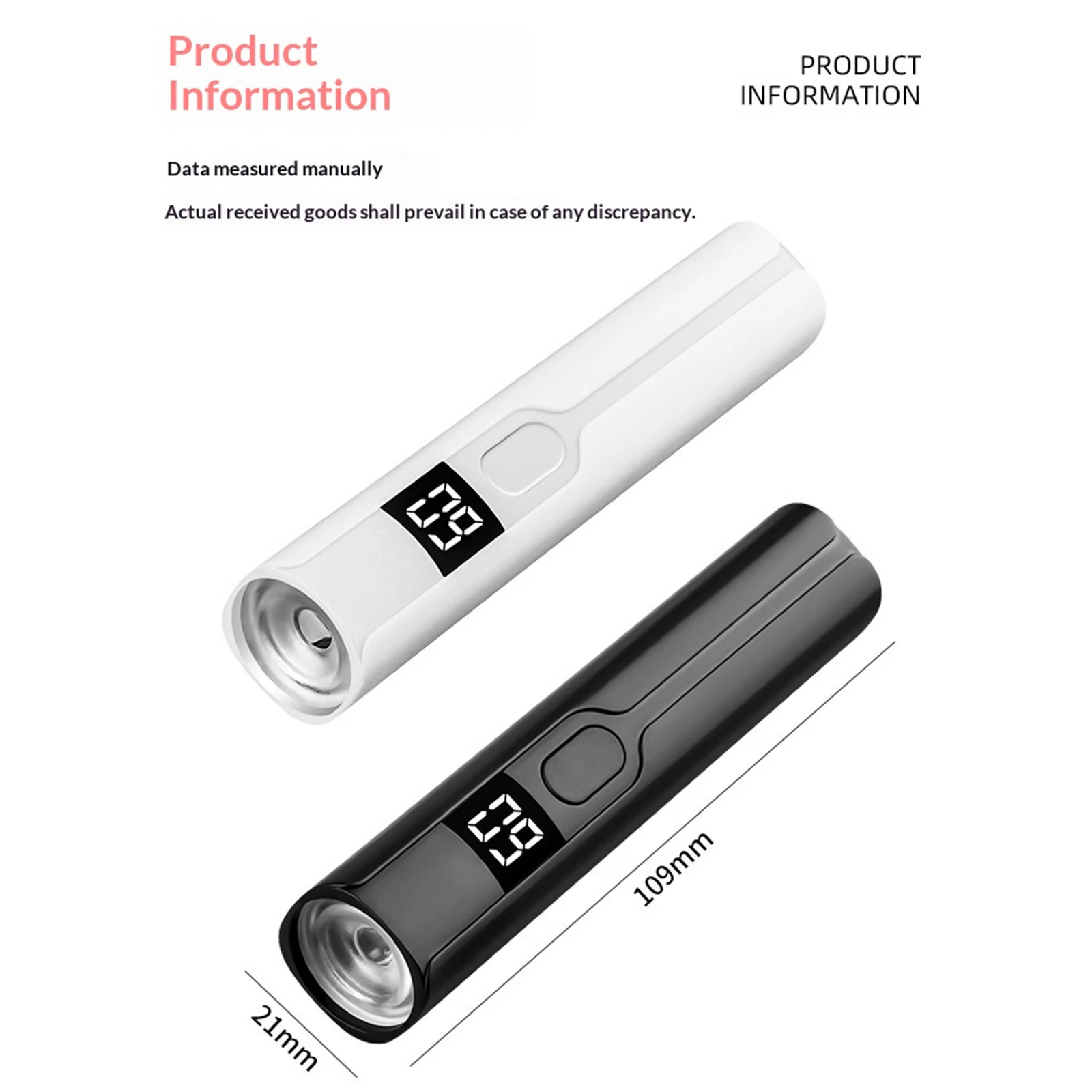 LCD 디스플레이가 있는 무선 네일 램프, 휴대용 미니 네일 드라이어, 젤 네일용 충전식 빠른 경화 기능, 홈 DIY 매니큐어