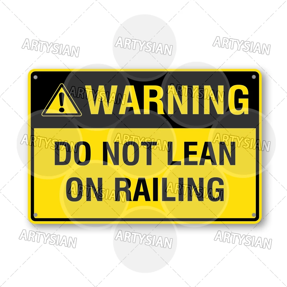 Señal de Metal de seguridad para barandilla en el lugar de trabajo, placa de cumplimiento PE necesaria, informe de accidentes para visitantes, zona segura de peligro de construcción