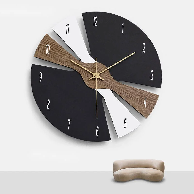

Nordic Wooden Wall Clock Mute Modern Minimalist Mute Wall Clock Hanging Wall Living Room Creative Clock Home Wall Decoratio