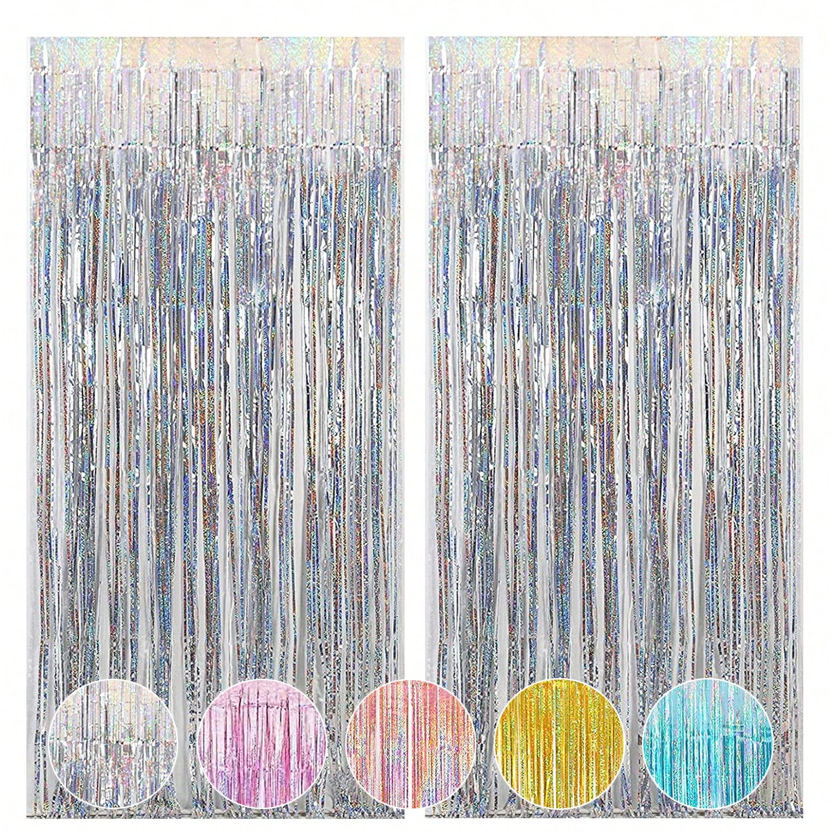 2Pcs 2m Tinsel Curtain Boy Girl Birthday Wedding New Year Party Decoration Tassel Background Graduation Independence Day Party Supplies Birthday Backdrop Party Decoration Party Backdrop Curtain Tinsel Fringe Curtains Tinsel Fringe Curtain Fringe Curtain