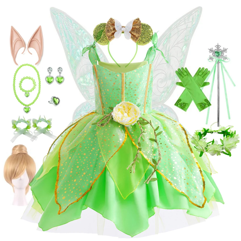 Outfit Ideas Leaf Green Tinkerbell Dress Tinker Bell Tutu Dress Baby Girl Fantasy Cosplay Fairy Costume Outfit Ideas Leaf Green Tinkerbell Dress Tinker Bell Tutu Dress Baby Girl Fantasy Cosplay Fairy Costume