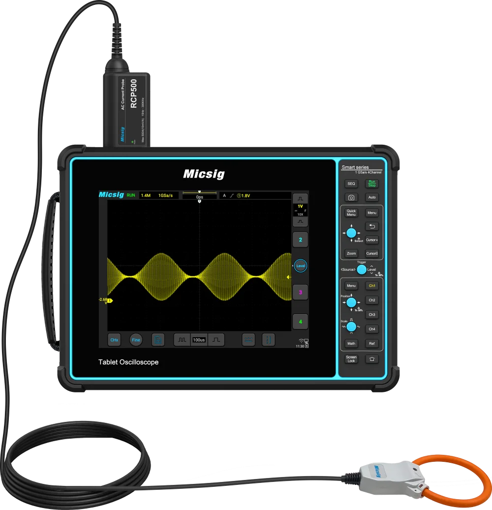Micsig Rogowski Ac Current Probe Rcp500 200mapk500apk Oscilloscope