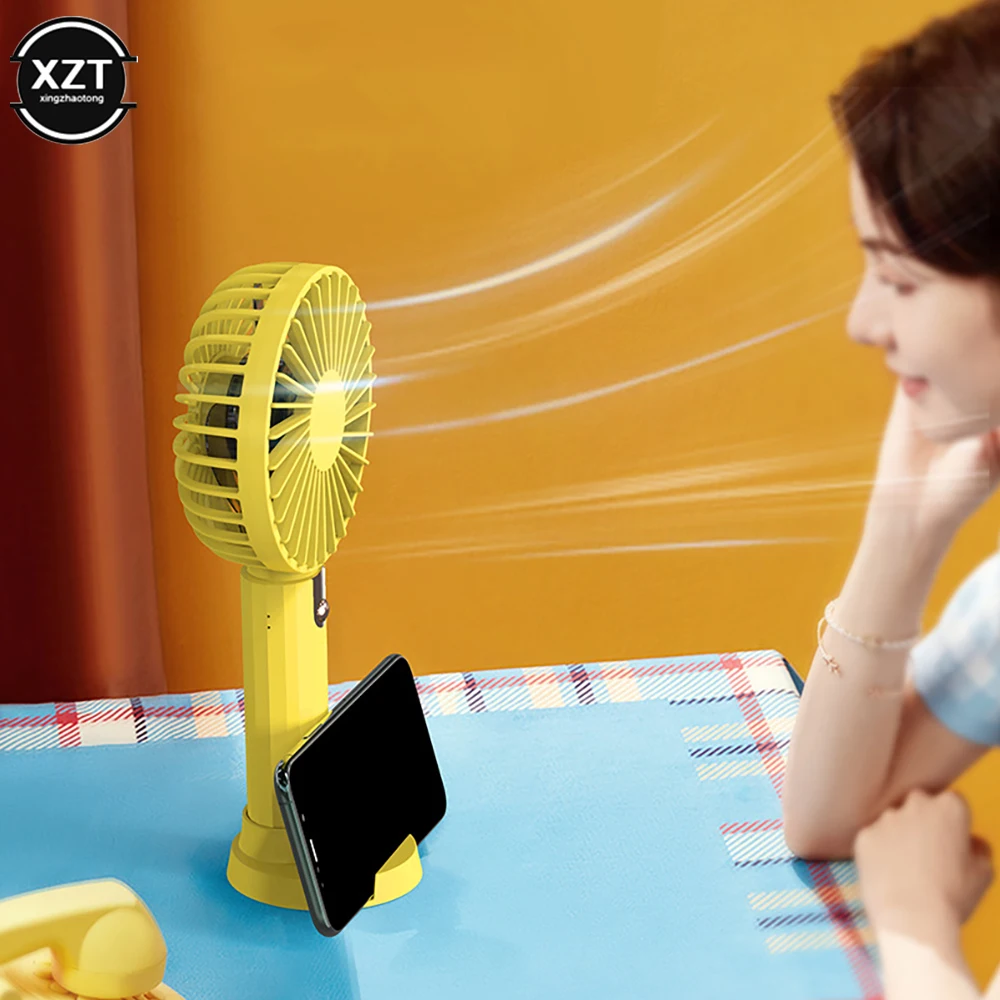 NEW Handheld Mini Fan Creative Desktop USB Charging Fan Office Outdoor Portable Electric Cooling Gift