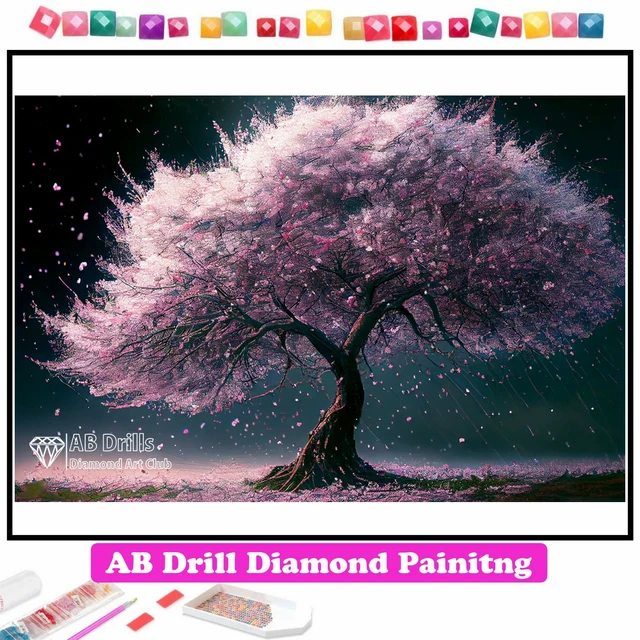 Landscape Diamond Painting Fantasy Pink Tree Rhinestone Mosaic Embroidery  Cross Stitch Diamond Painting Kits Home Decor Gifts - AliExpress