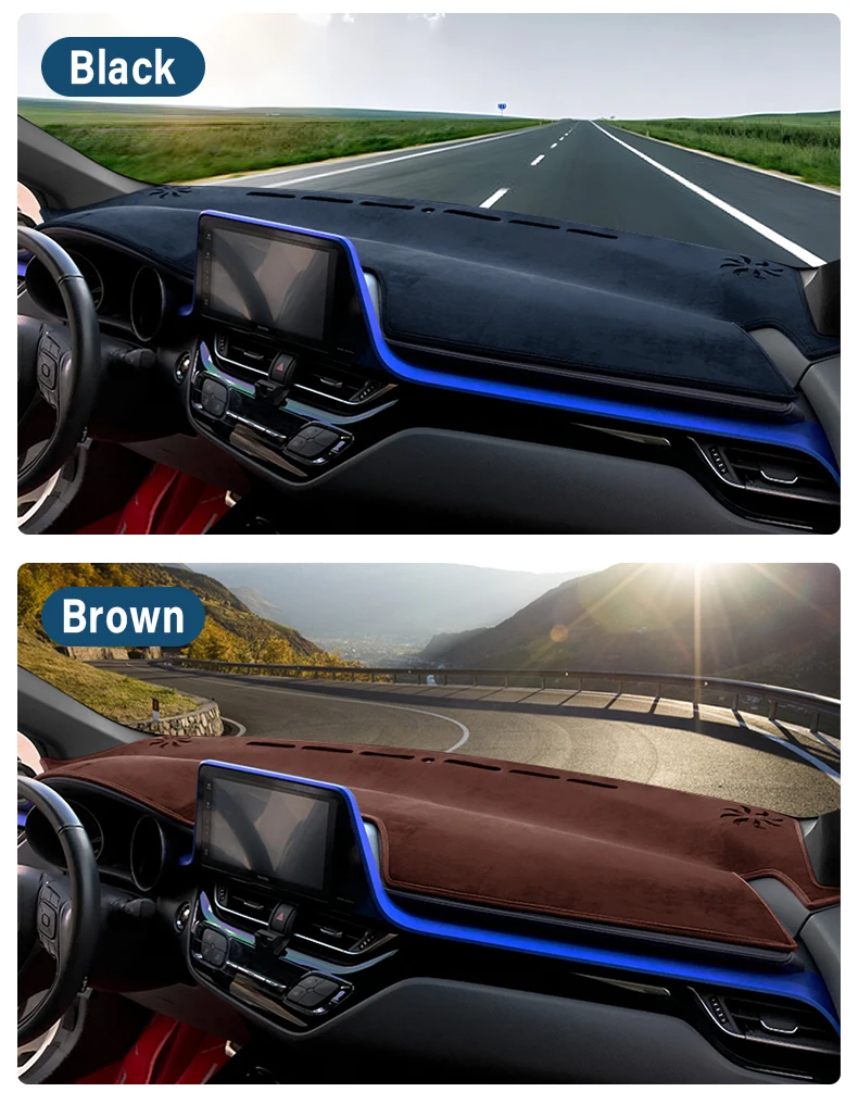 Für Toyota CHR C-HR CHR 2016 2017 2018 2019 2020 2021 2022 2023 Auto Dashboard Matte Sonnenschutz Nicht-Slip Pad Abdeckung Zubehör – Detail 17