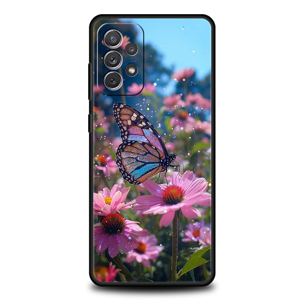 Floral & Butterfly Pattern Phone Case - Elegant Design Cover