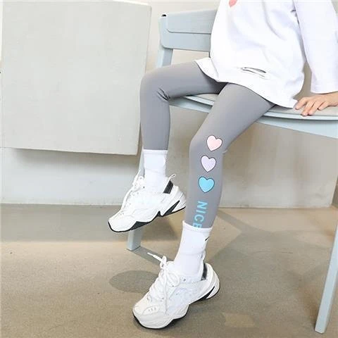 Cute Baby Girls Yoga Leggings Infantil Para Menina Toddler Leggings Girl  Sports Trouser Running Pencil Pants Kids Trousers gray2