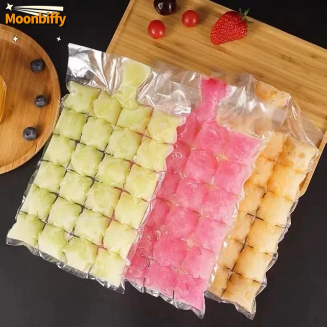 10pcs/pack Ice Cube Mold Disposable Self-Sealing Ice Cube Bags Transparent  Faster Freezing Ice-making Mold Bag Kitchen Gadgets