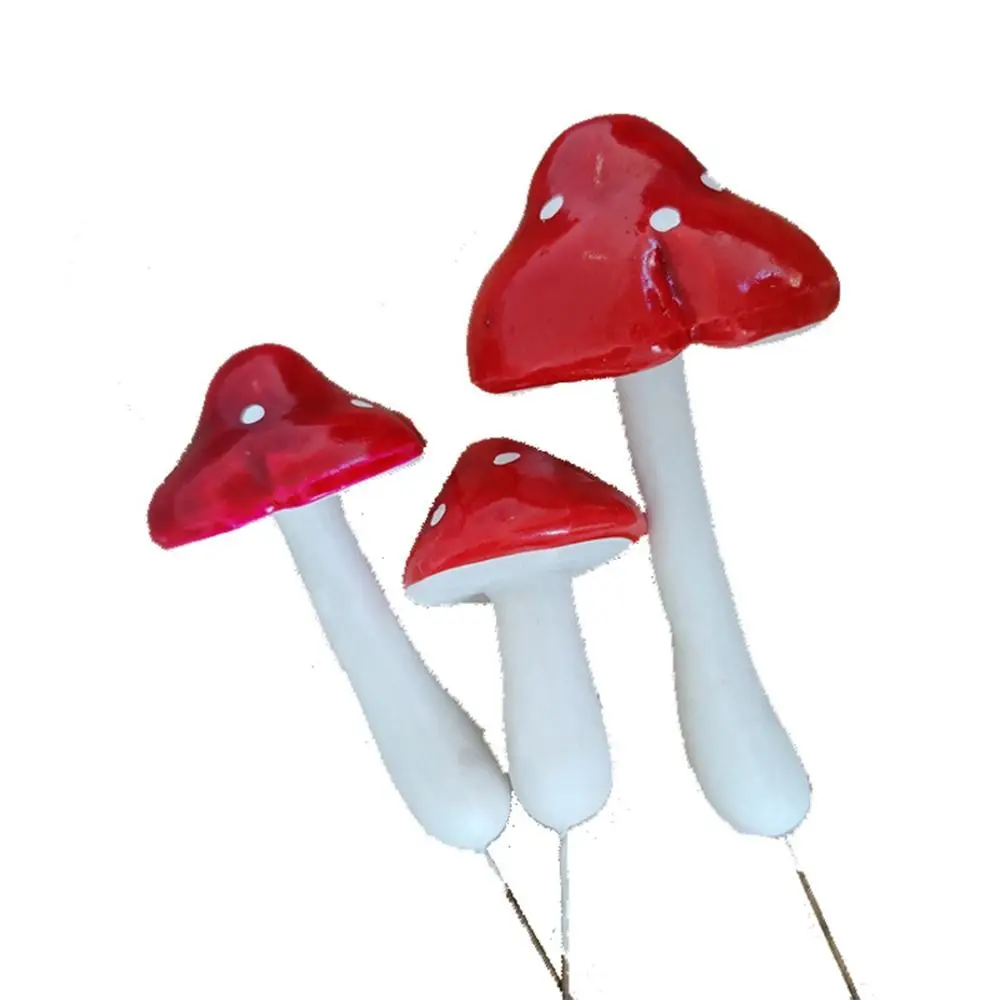 Accessories Foam Simulated Mushroom Cake Topper Red DIY Happy Birthday Cake Decorating Baking Dessert Decor Cake Insert Set