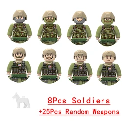 Military Armored Vehicle and Special Forces Building Block Toy Set (NAVY)