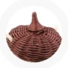 Acorn Shape Mini Rattan Woven Basket Kids Crossbody Bag Storage Baskets Handbag Shoulder Bag Purse Mini Cross Body Bag Home 3