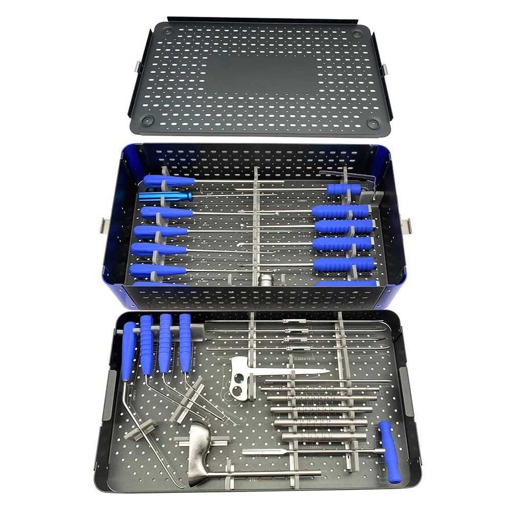 

Набор спинномозговых инструментов, ортопедический инструмент, автоклавируемый с магнитной коробкой из нержавеющей стали