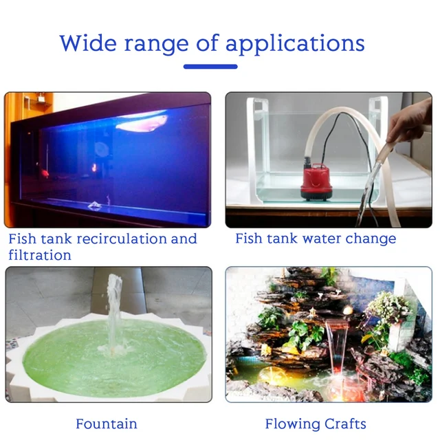 Vízszivattyú Mini Automatikus Merülő Szivattyú Néma Piszkos Vízátviteli Gép A Haltartály Úszómedencéhez 45W - Image 5