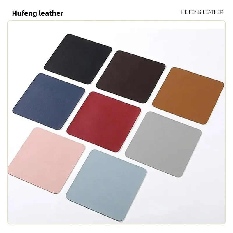 Waterproof PVC Solid Color Mousepad Small Size For Students White Collar Simple Design Men Women's Leather For Writing Office Us