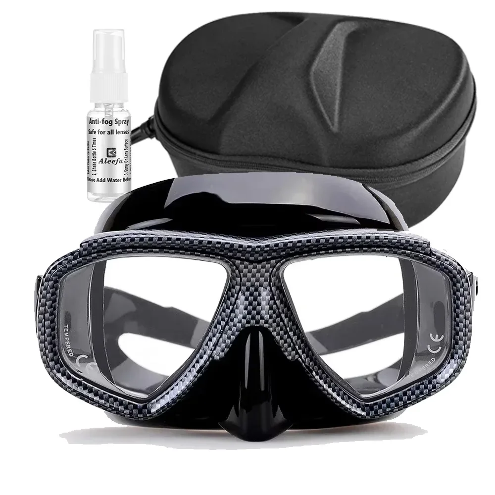 Myopia Scuba Diving Mask Tempered glass lenses Camouflage With antifog Spray For spearfishing Equipment Snorkel Skin
