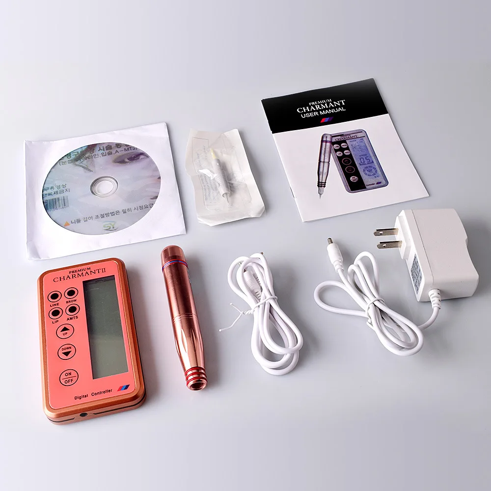 Korea Professional Tattoo Machine Permanent Makeup Pen Set Eyebrow Lip Eyeliner Beauty Art with Needles