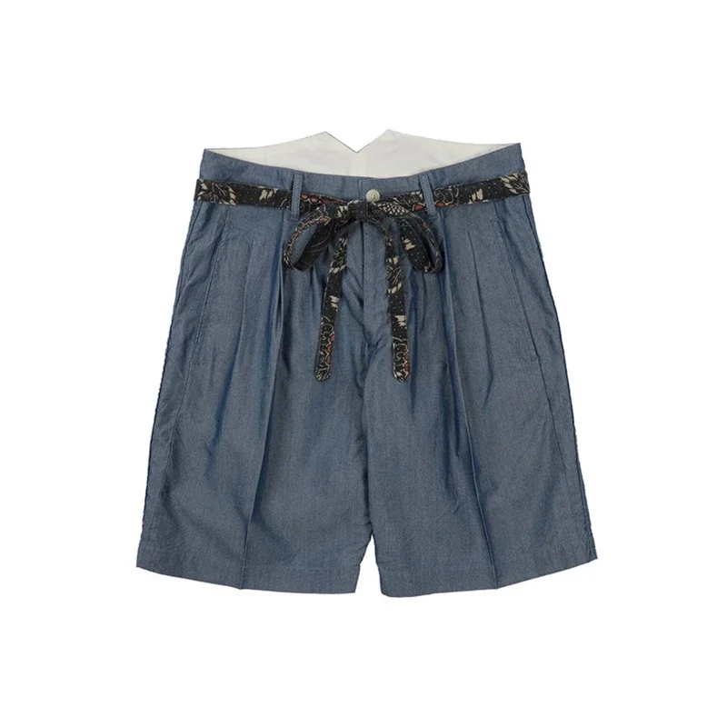 

VISVIM 20SS ICT HAKAMA SHORTS overseas limited edition cashew flower ancient cloth belt shorts