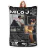 Super Soft Milo J Argentine Rapper Throw Blanket Premium Flannel Fleece Lightweight Pop Music Bed Blanket Cozy Warm Blankets 1