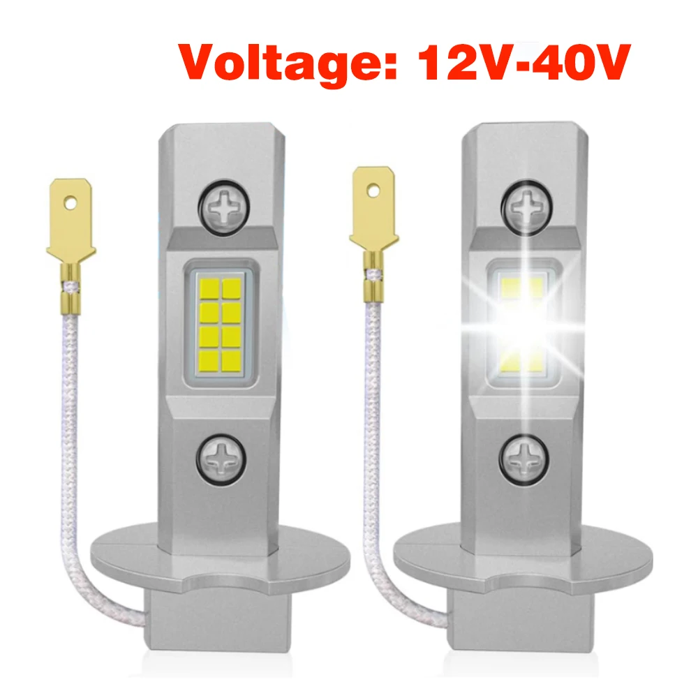 SMANNI 2X H11 LED H16 JP H8 H9 Ampoules Antibrouillard For Renaults ME-GA-NE 2 3 Duster Logan Clio 4 3 Laguna 2 SANDEROO Scenic 2 Captur Auto Lampe (Color : White, Size