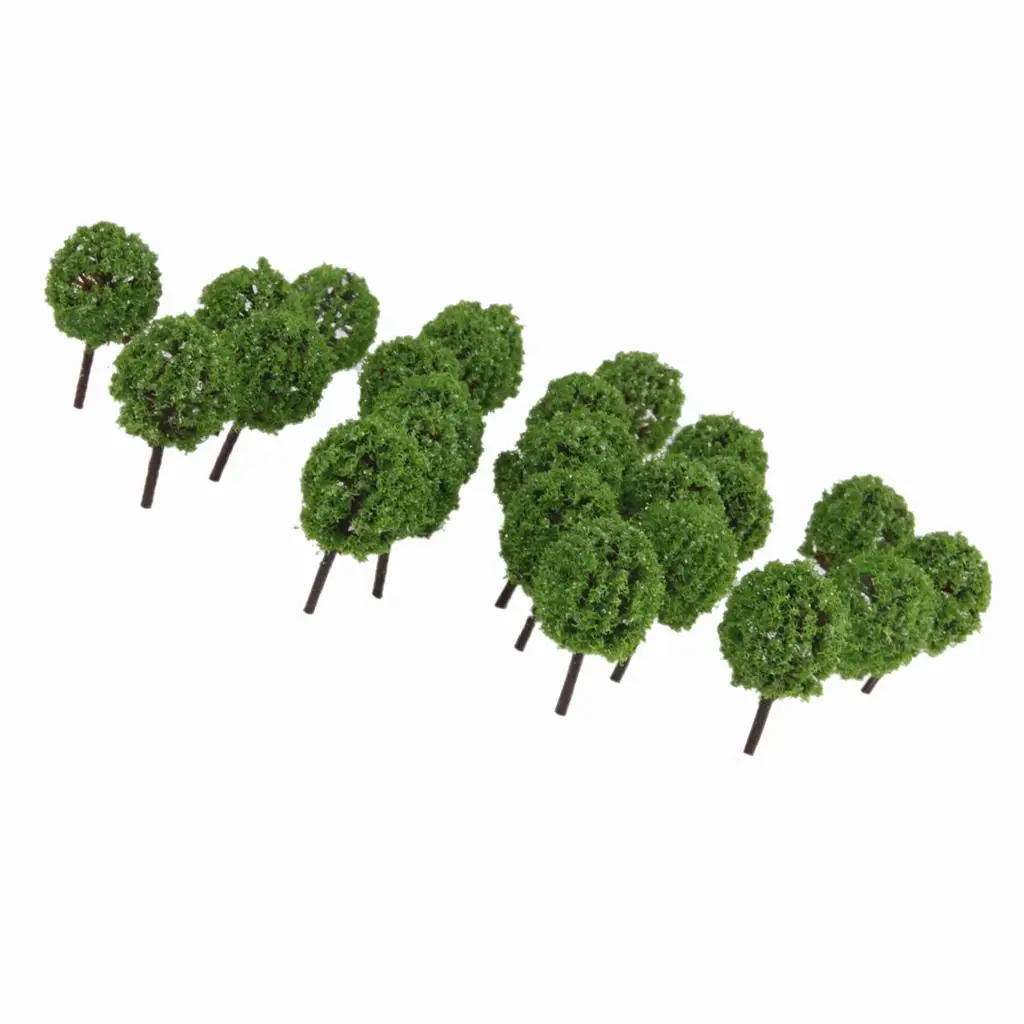 30pcs Model Topiary Tree Train Railway Architecture Diorama Scenery 3.5cm HO OO