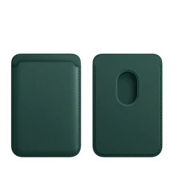 Magsafe - Compatible Leather Wallet Case with Magnetic Card Holder - Leather Wallet (Dark Green)