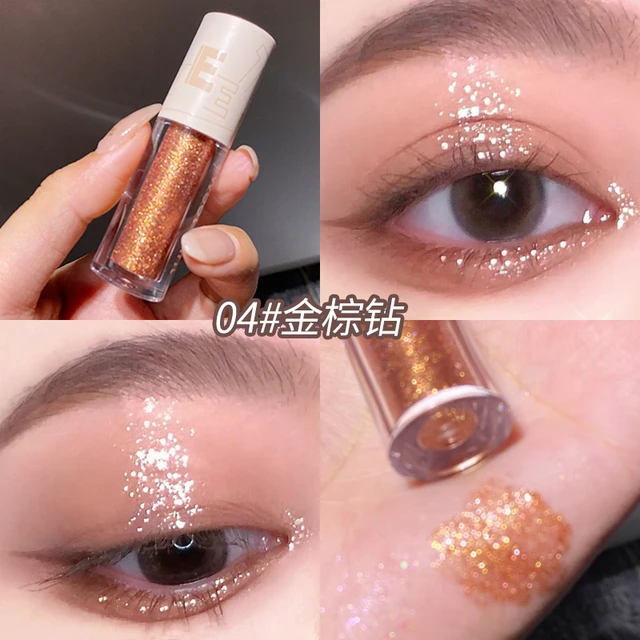 Glass Peach Bright Eye Shadow Stick Shimmer Glitter Highlight Liquid Eye  Liner Sequins Lying Silkworm Shiny Eyes Korean Makeup - AliExpress