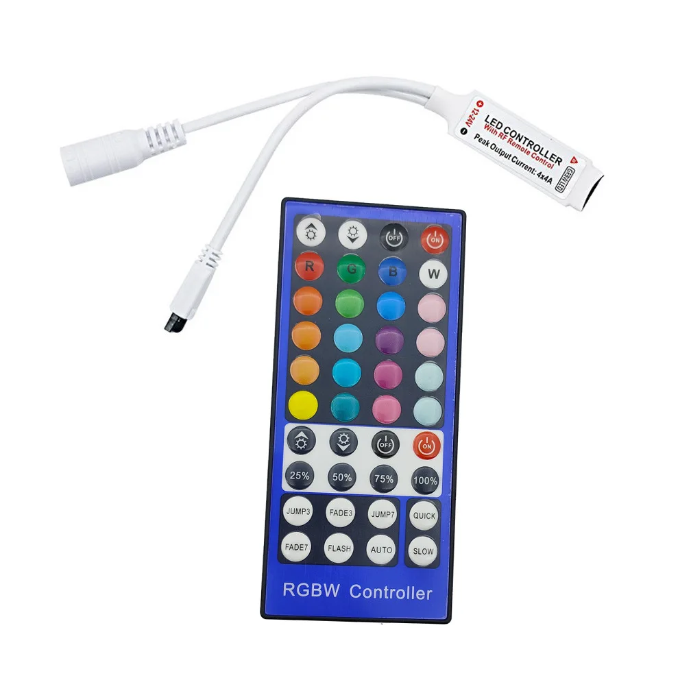 LED strip IR 40 key rgbw remote control 4 channel 5 pins led controller strip light rf led wireless dimmer