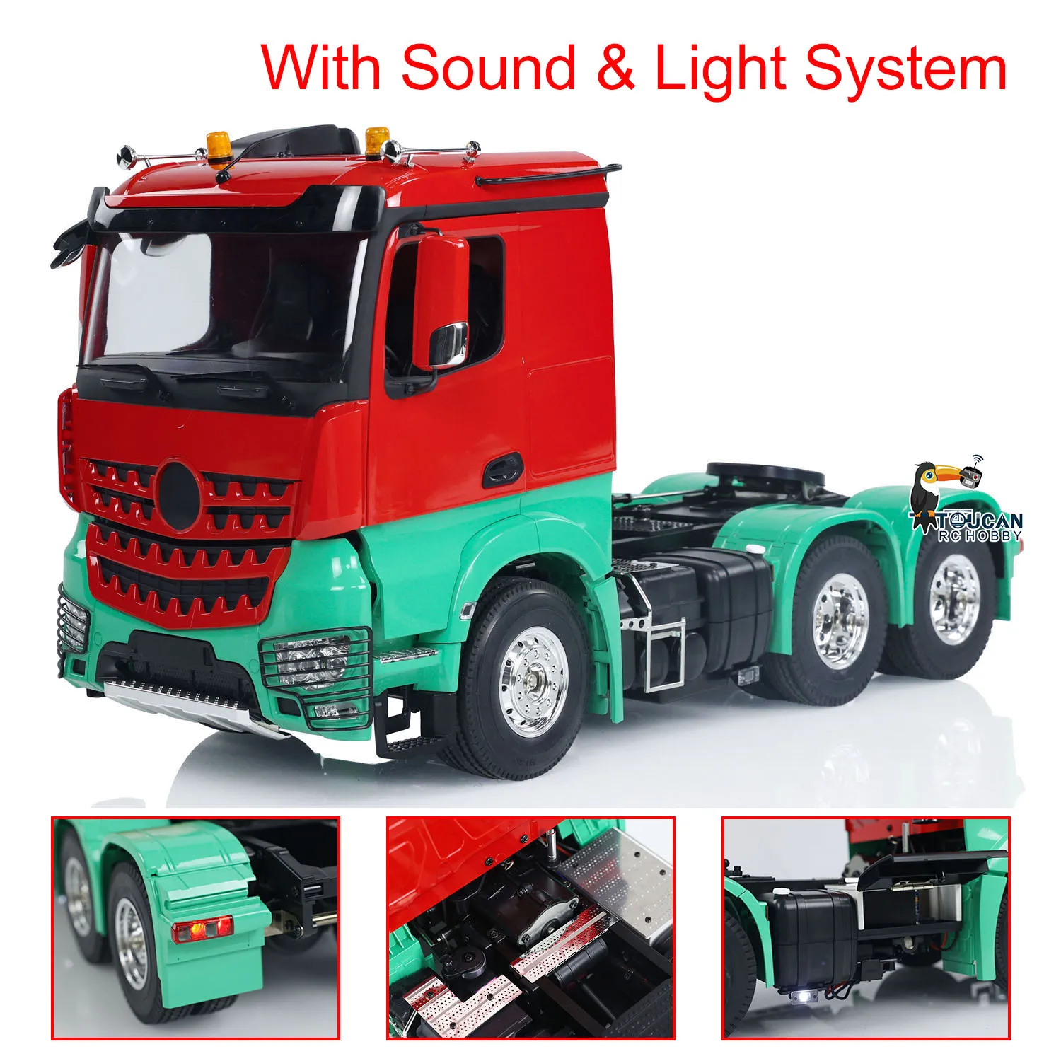 In Stock RC Tractor 1/14 6x4 Openable Door RTR Remote Control 3-speed Painted Assembled Car Model Sound Light System Toy Model 2