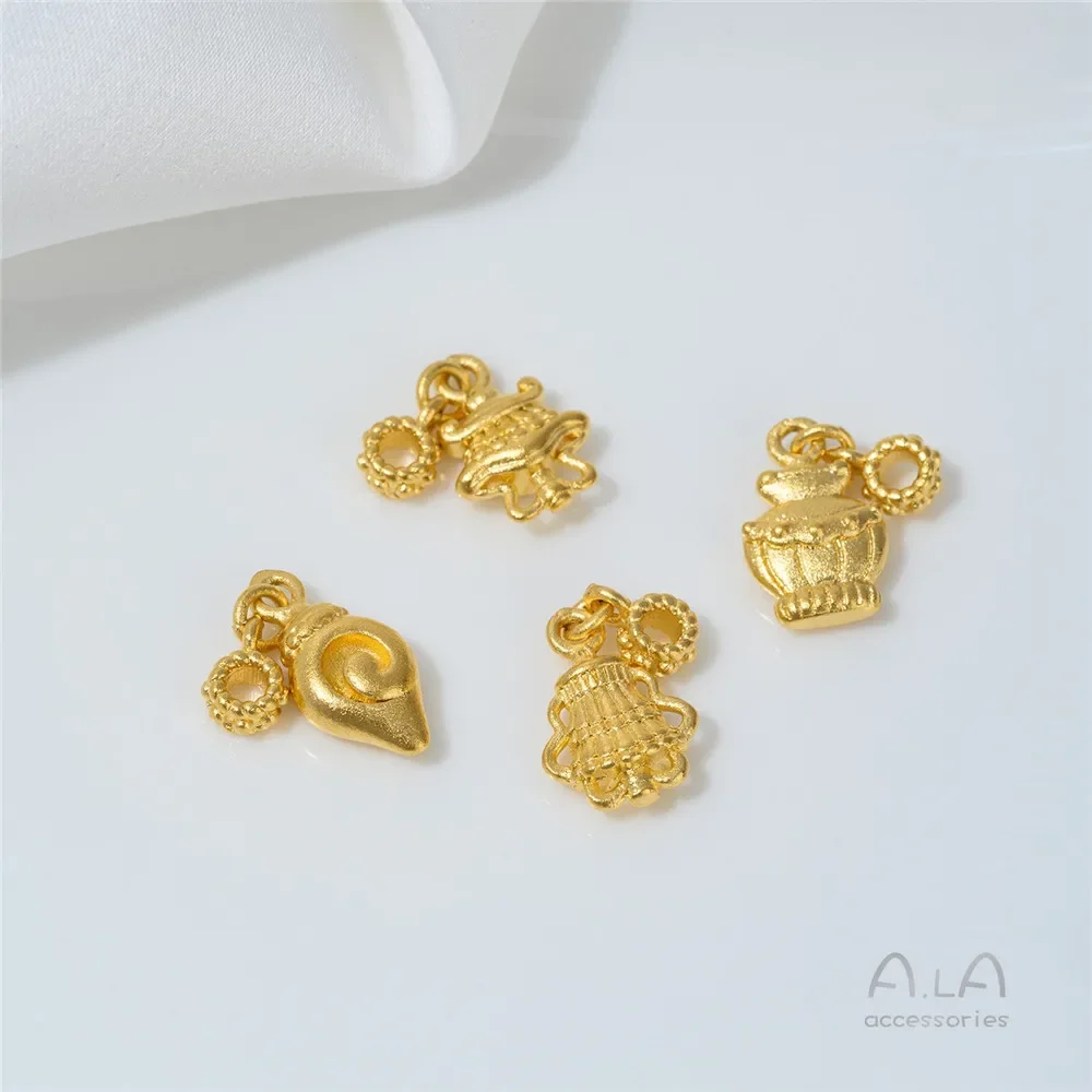 Z472 베트남산 모래 금 액세서리, 더블 피쉬 호리병 모양 하트 비즈 펜던트, 크리스탈, DIY 수제 비즈 재료